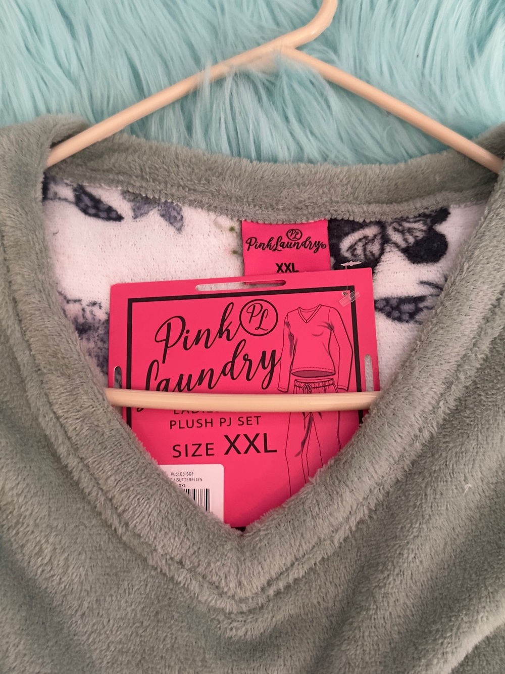 Fleece Butterfly Print Pajama Set Women’s Sz XXL NEW! - Picture 3 of 4